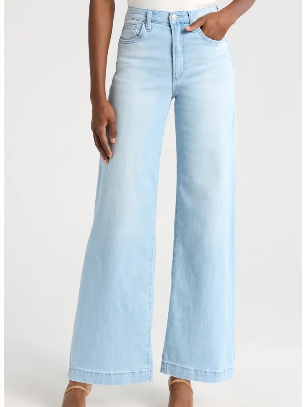 Joe’s Jeans Wide Leg Jeans Womens 30 Light Wash High Rise Blue Denim